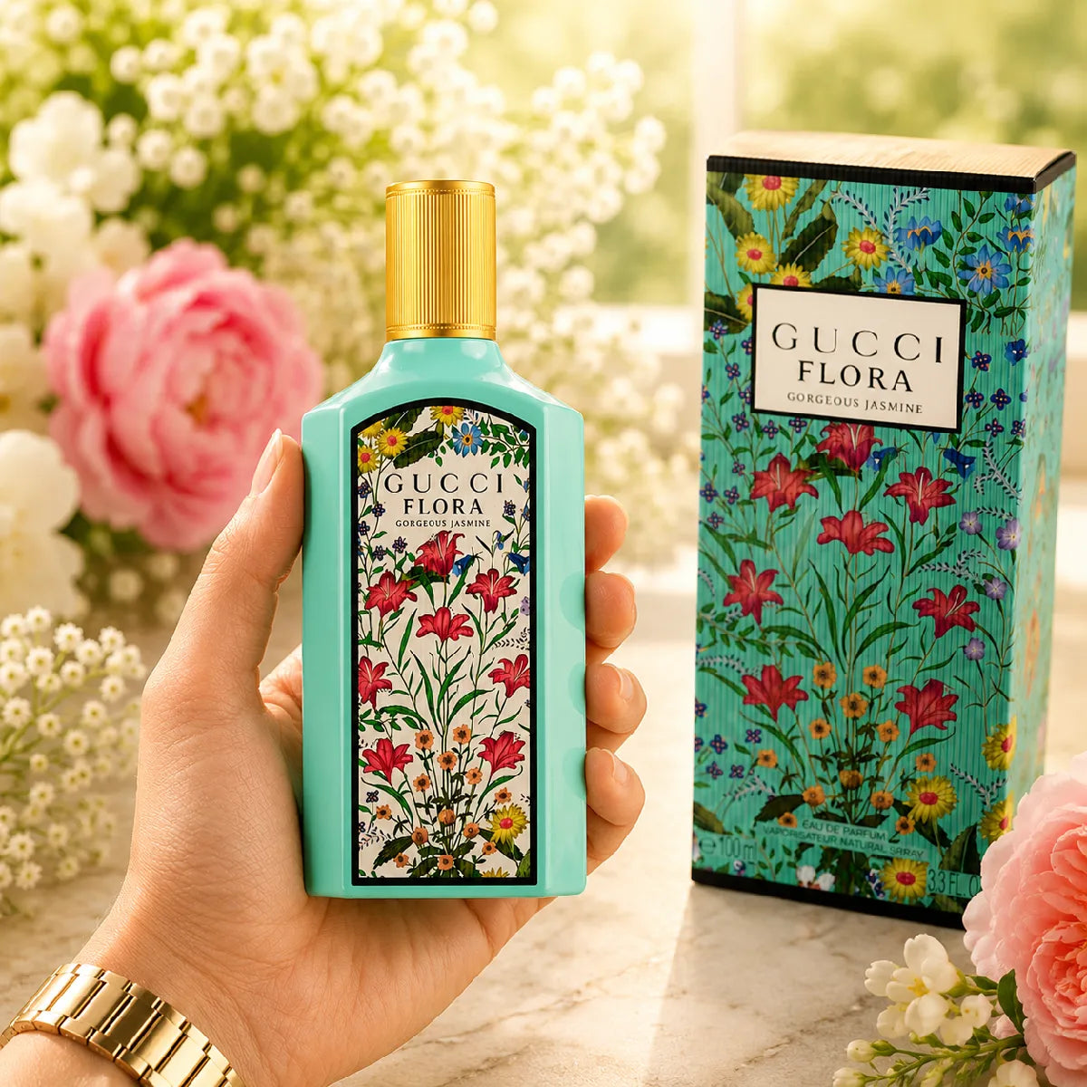 Premium Gucci Flora Gorgeous Jasmine EDP 100ml available in Qatar at best price, sophisticated women's fragrance - perfumesouq Qatar