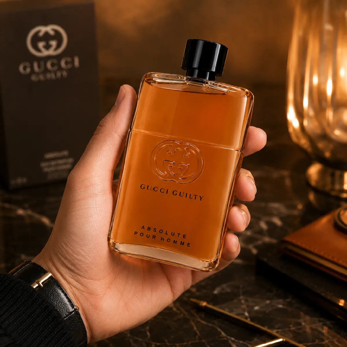 Premium Gucci Guilty Absolute Pour Homme EDP 90ml available in Qatar at best price, elegant men's fragrance - perfumesouq Qatar