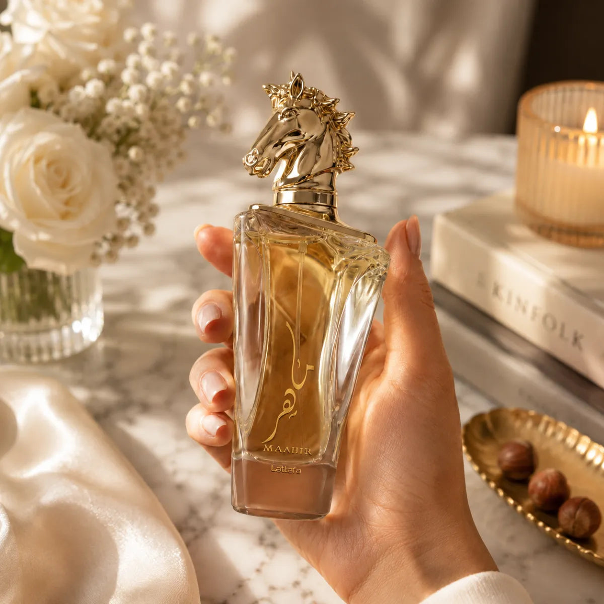 Premium Lattafa Maahir EDP 100ml available in Qatar at best price, elegant men's fragrance - Perfumesouq Qatar