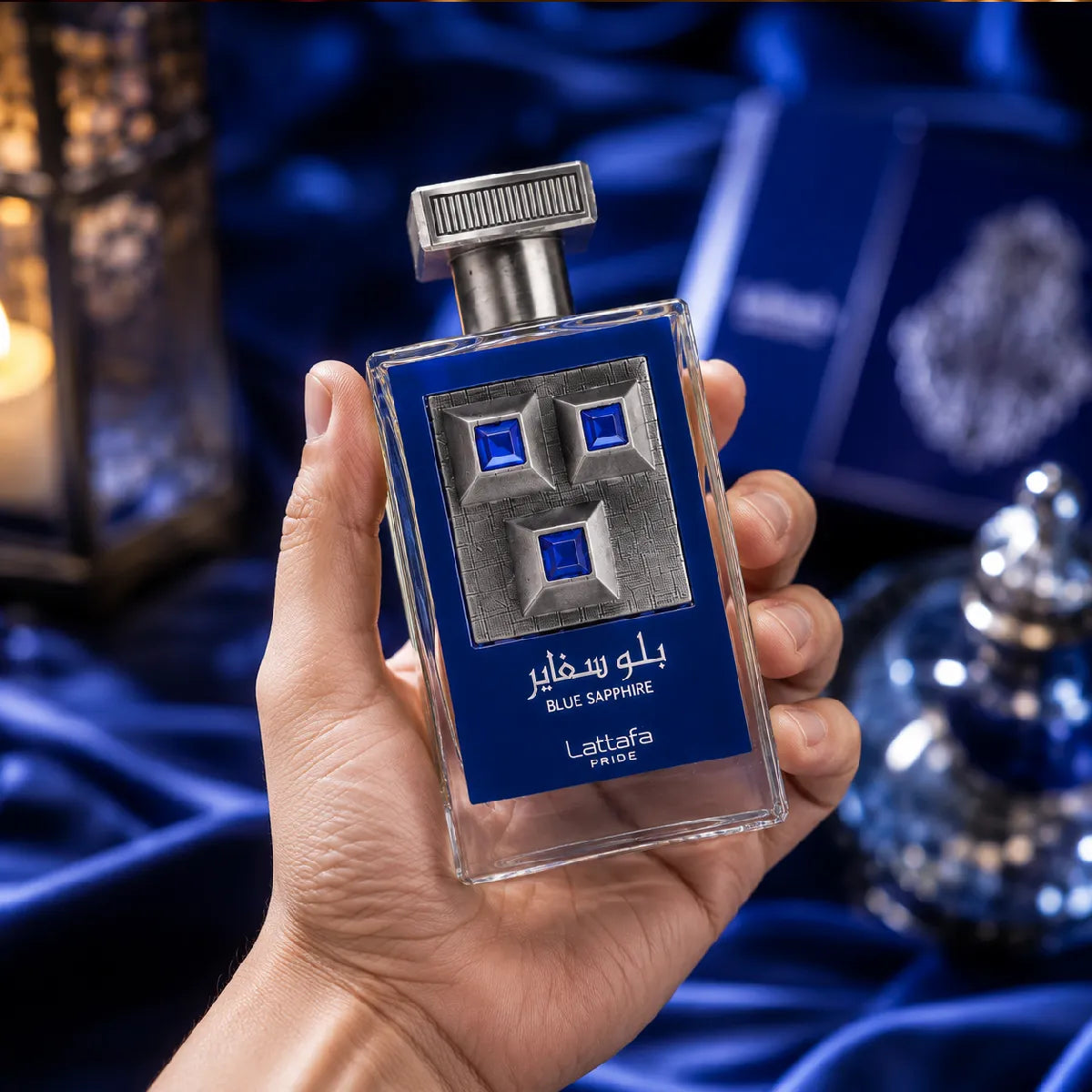 Premium Lattafa Pride Blue Sapphire EDP 100ml available in Qatar at best price, sophisticated fresh fragrance - perfumesouq Qatar