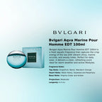 Bvlgari Aqva Marine Pour Homme Eau de Toilette 100ml fresh marine fragrance with citrus and woody notes Perfumesouq Qatar
