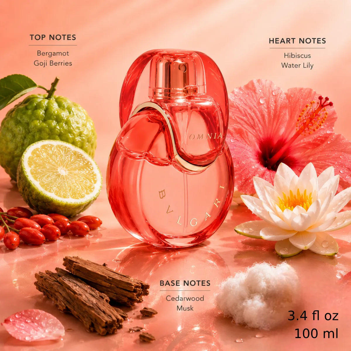 Bvlgari Omnia Coral Eau De Toilette 100ml For Woman at best price in Qatar, fresh floral fruity scent for daily wear - Perfumesouq Qatar