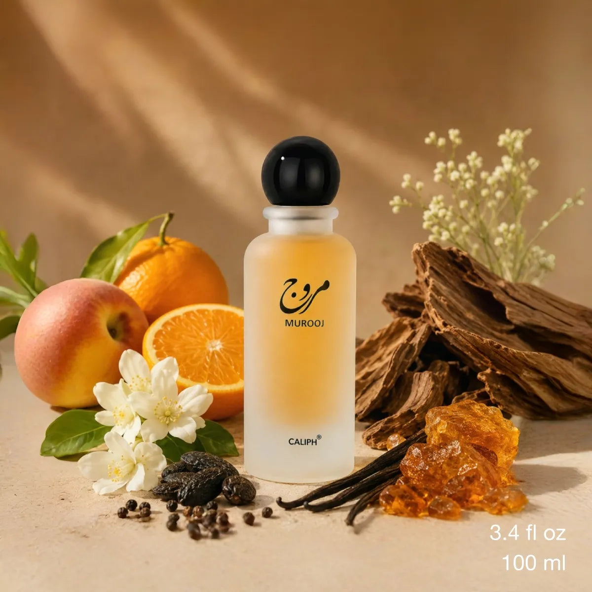 Caliph Murooj EDP 100 ml fresh citrus opening with floral heart and warm base Perfumesouq Qatar