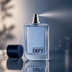 Genuine Calvin Klein Defy Eau De Toilette 100ml for Men with a refreshing citrus woody aroma, available at the best price in Qatar – Perfumesouq Qatar.