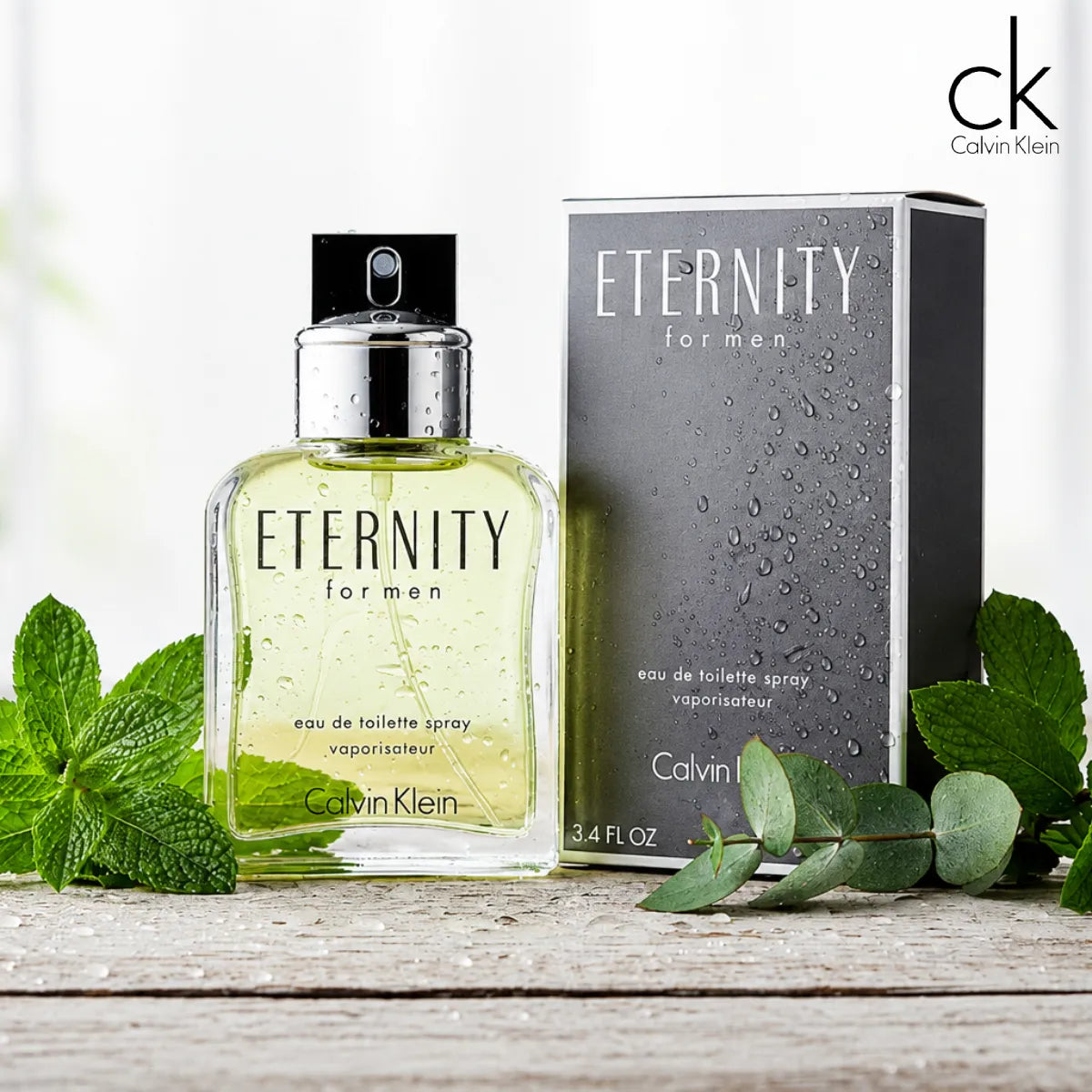 Buy Calvin Klein Eternity Eau De Toilette 100ml Men online in Qatar for best price, timeless fresh aromatic fragrance from Perfumesouq Qatar