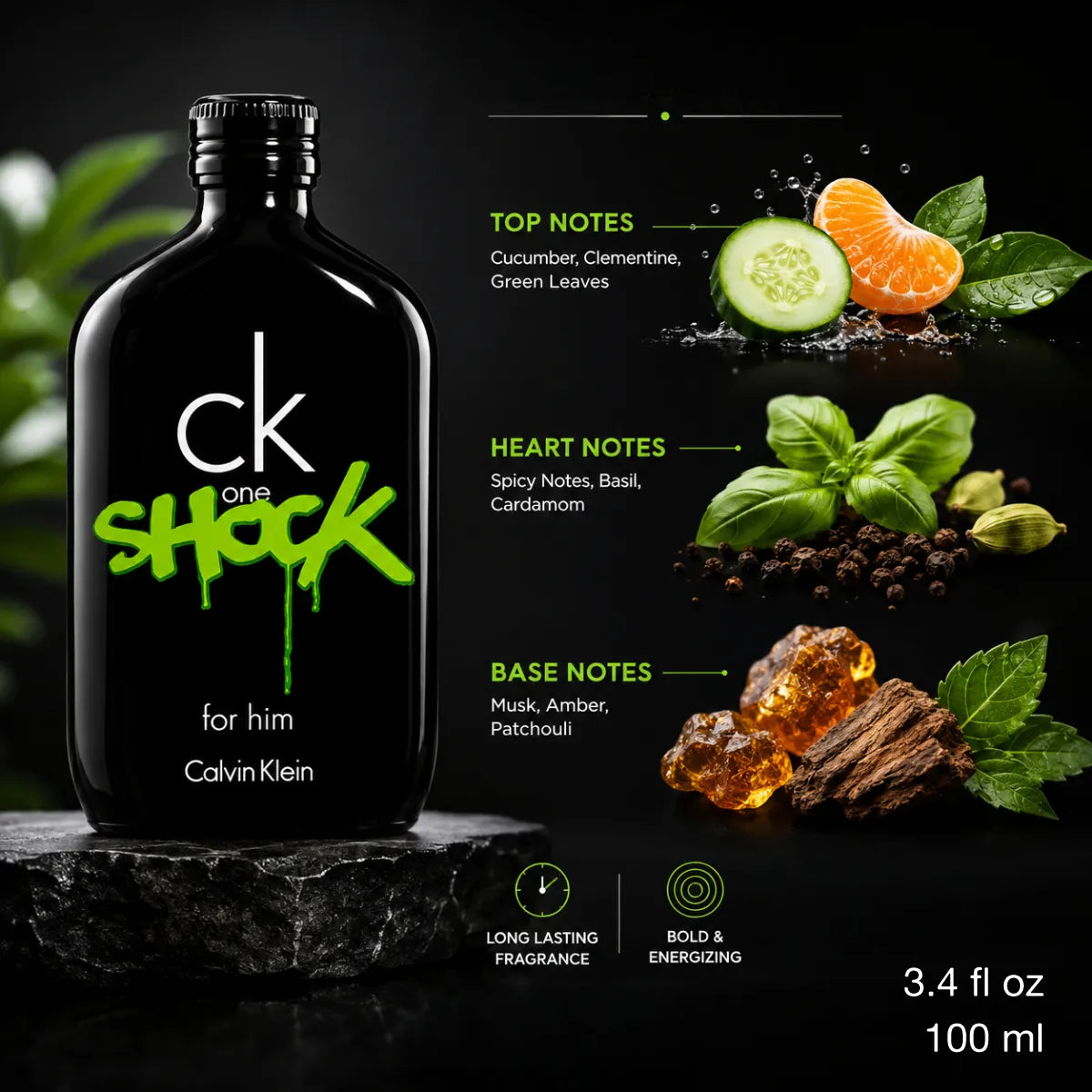 Authentic Calvin Klein One Shock Eau De Toilette 100ml for Men at the best price with fast delivery - Perfumesouq Qatar