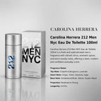 Carolina Herrera 212 Men NYC EDT 100ml luxury fragrance for men at best price in Qatar - Perfumesouq Qatar.