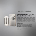 Carolina Herrera 212 NYC EDT 100ml Women luxury fragrance at best price in Qatar, authentic and genuine product - Perfumesouq Qatar