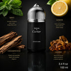 Cartier Pasha de Edition Noire Eau De Toilette 100ml luxury men's fragrance at best price Perfumesouq Qatar