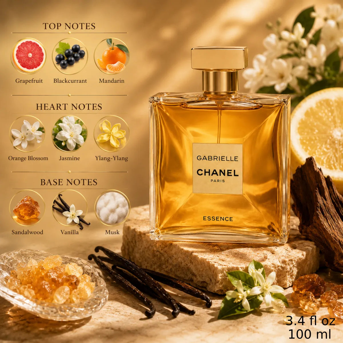 Authentic Chanel Gabrielle Essence Eau de Parfum 100ml for best price with fast delivery - Perfumesouq Qatar