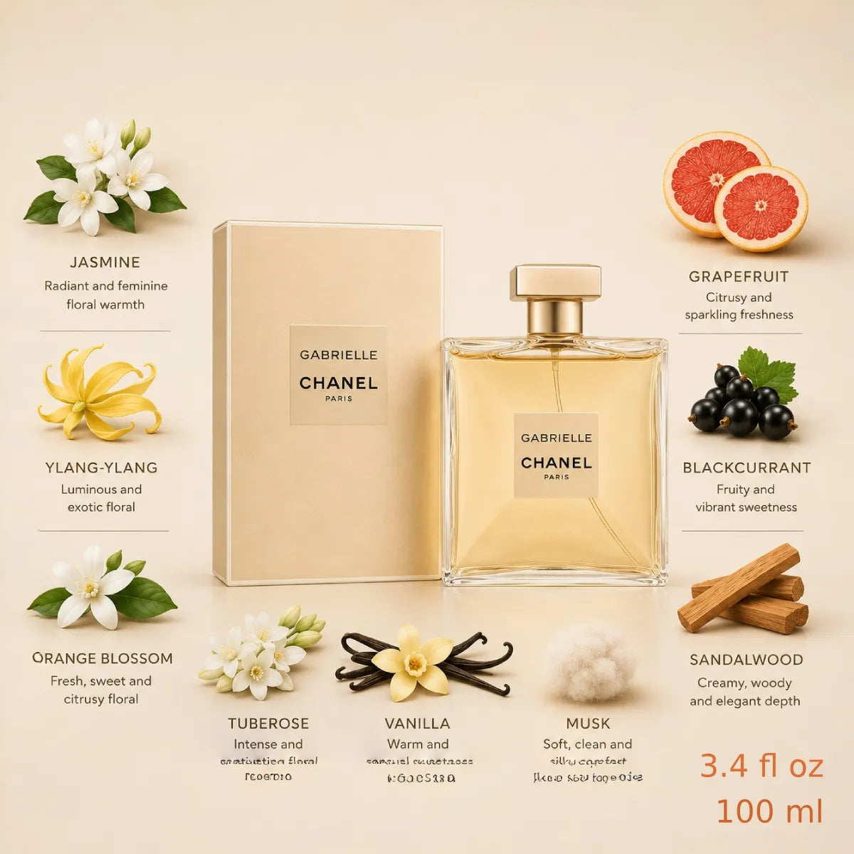 Authentic Chanel Gabrielle Essence Eau de Parfum 100ml for best price with fast delivery - Perfumesouq Qatar
