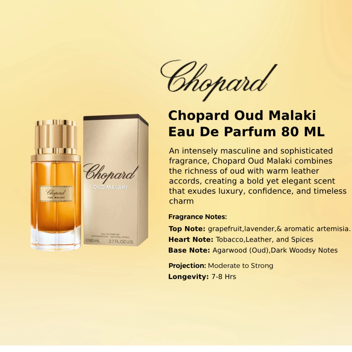 Chopard Oud Malaki EDP 80 ml luxury fragrance at best price in Qatar, authentic and genuine product - Perfumesouq Qatar
