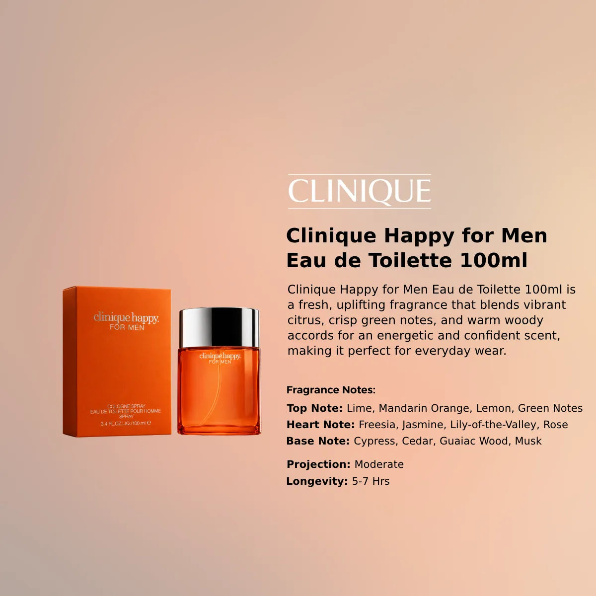 Clinique Happy For Men EDT 100ml luxury fragrance at best price in Qatar, authentic and genuine product - perfumesouq Qatar