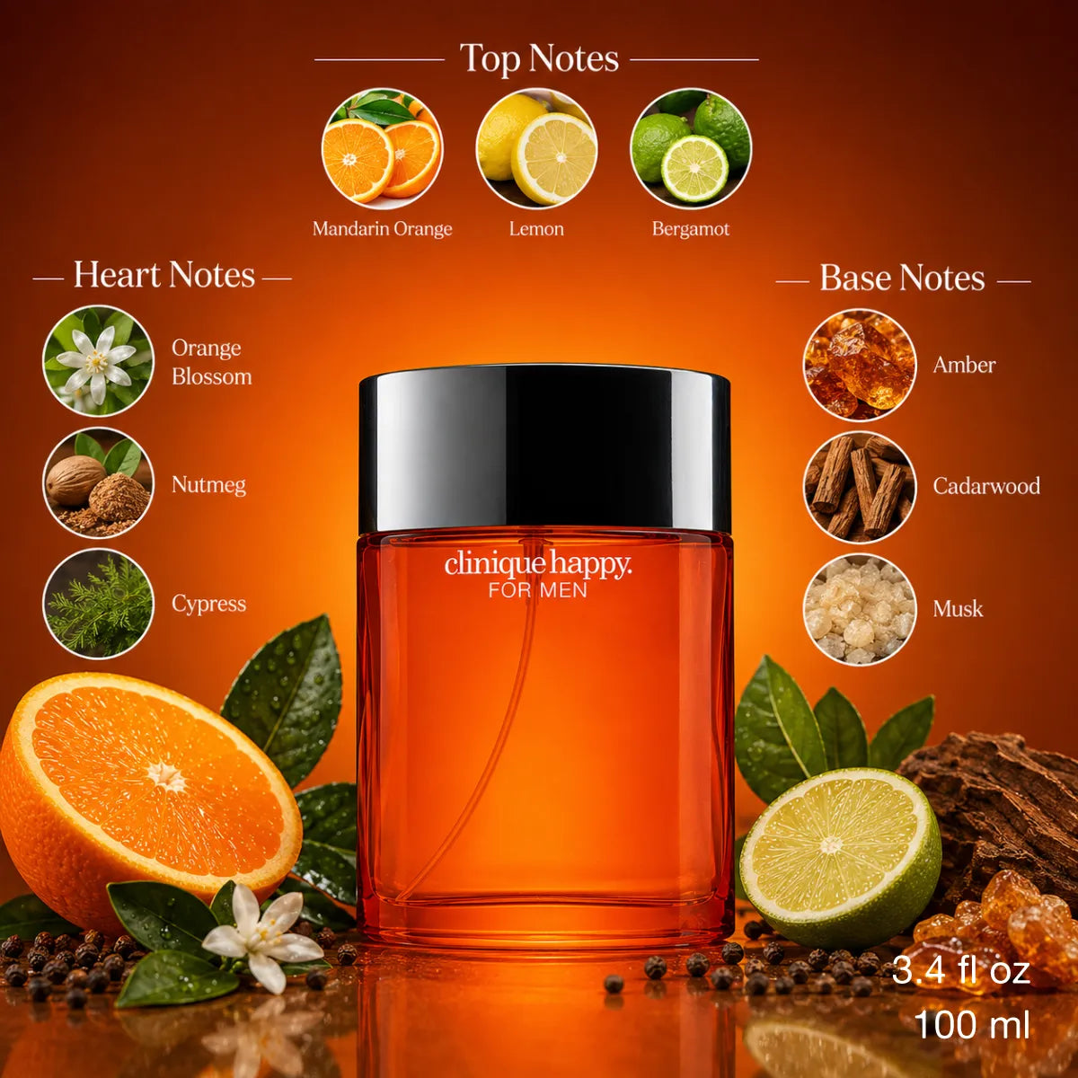 Authentic Clinique Happy For Men Eau De Toilette 100ml for best price with fast delivery - perfumesouq Qatar