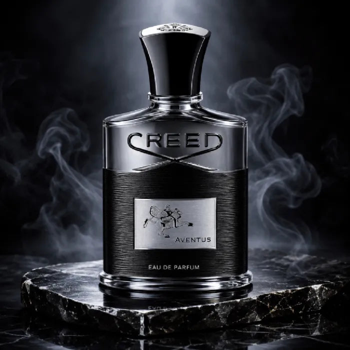 Creed Aventus EDP for Men with vibrant fruity opening and deep smoky character from Perfumesouq Qatar
