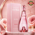 Davidoff Cool Water Sea Rose EDT 100ML with elegant pink bottle and fresh floral fragrance from Perfumesouq Qatar
