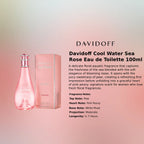 Davidoff Cool Water Sea Rose Eau de Toilette 100ml luxury lifestyle presentation highlighting its fresh floral fragrance and feminine elegance | Perfumesouq qatar