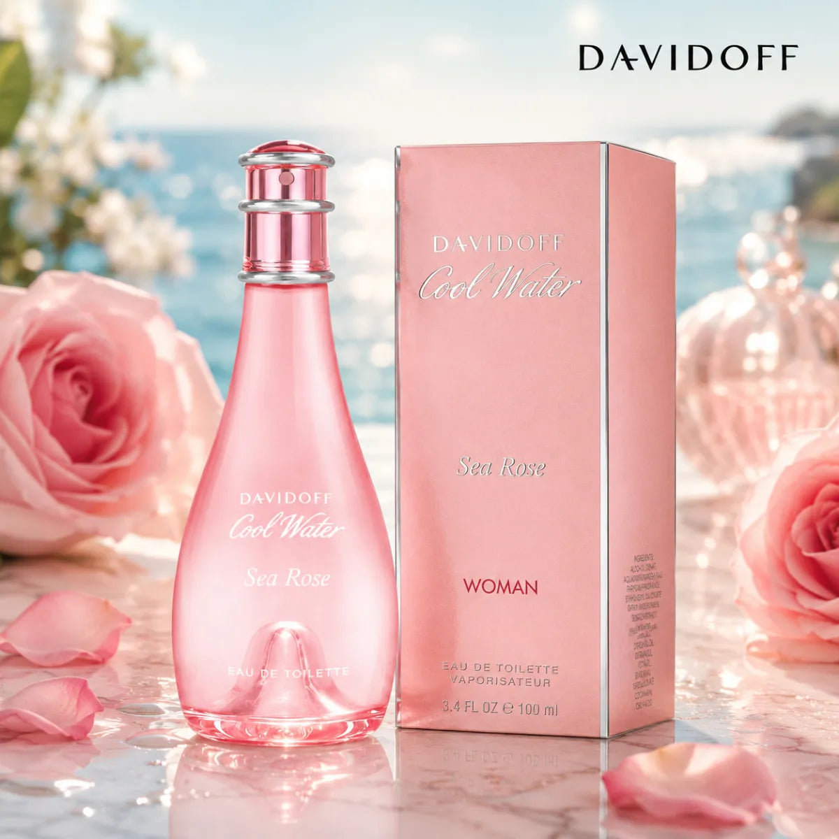 Buy Davidoff Cool Water Sea Rose Eau de Toilette 100ml for Women Online in Qatar at Best Price | Perfumesouq Qatar