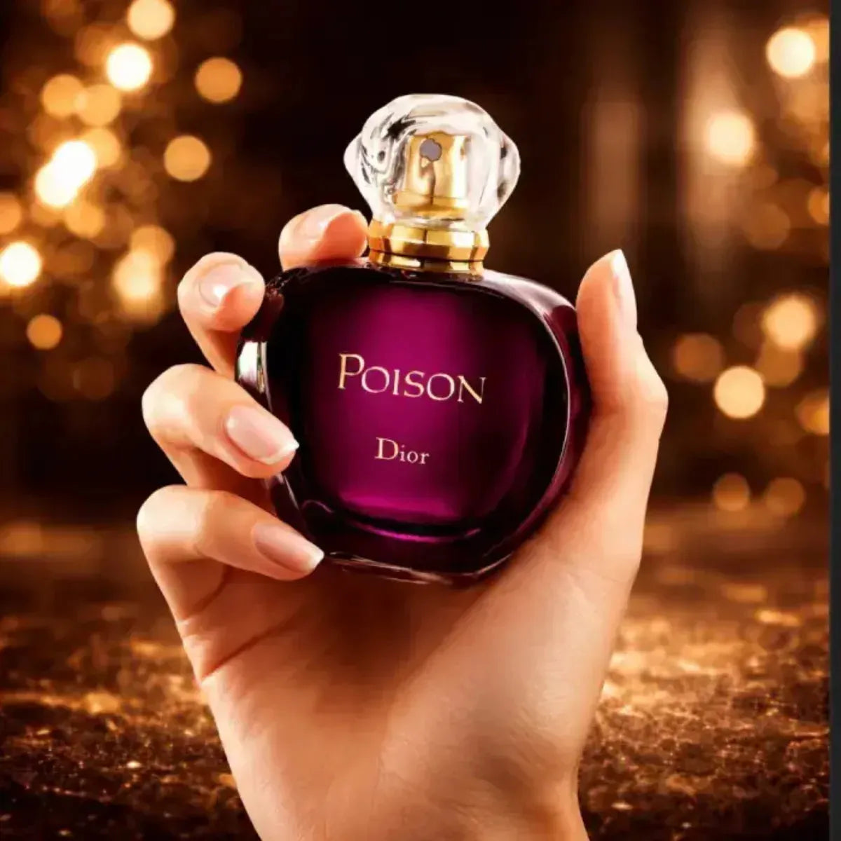 Woman holding Dior Poison Eau de Toilette 100ml perfume bottle | Perfume Souq Qatar