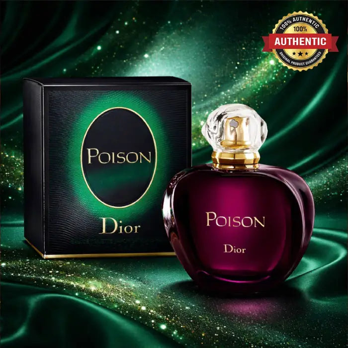 Dior Poison Eau de Toilette 100ML with luxurious dark bottle and sensual feminine fragrance from Perfumesouq Qatar