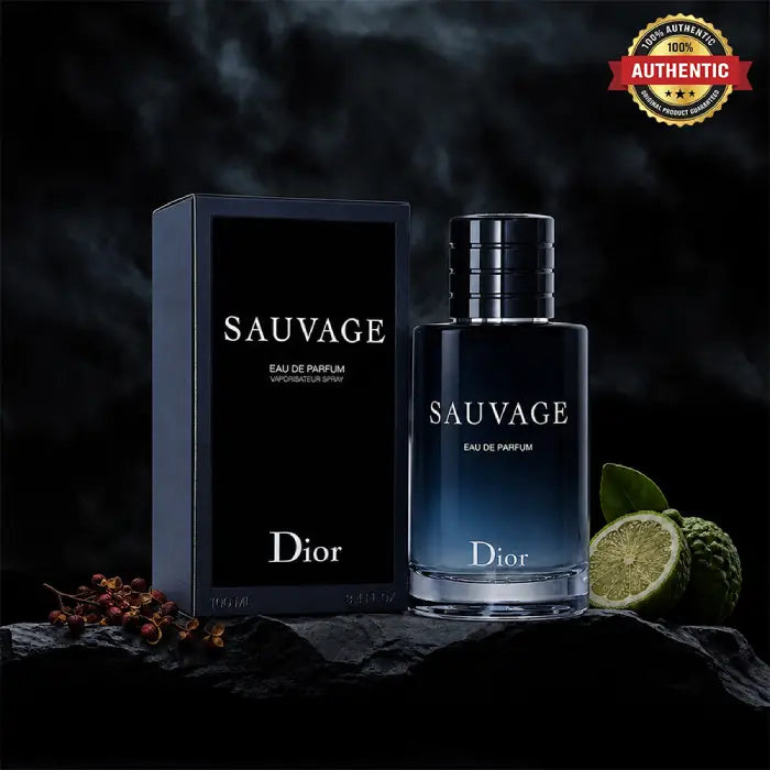 Dior Sauvage Eau de Parfum 100ML with bold masculine bottle and deep woody fragrance from Perfumesouq Qatar