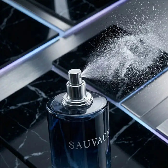 Dior Sauvage signature men’s scent with fresh citrus accords and elegant masculine from Perfumesouq Qatar