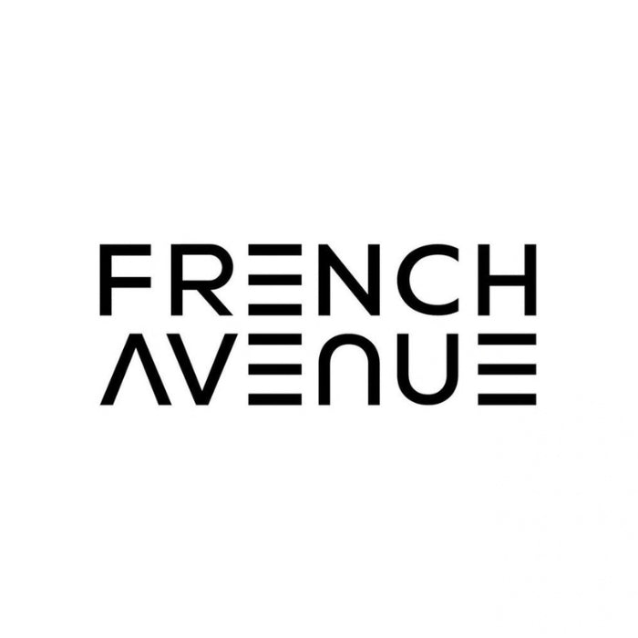 French Avenue logo in bold, stylized black lettering arranged across two lines on a white background, perfumes qatar at Perfumesouq Qatar