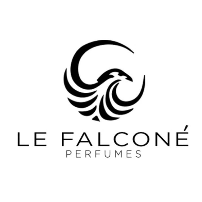 Le Falconé Perfumes logo featuring a stylized black falcon emblem above the brand name on a white background, perfumes qatar at Perfumesouq Qatar