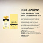 Dolce & Gabbana Dolce Shine Eau de Parfum 75ML premium fragrance information | Perfume Souq Qatar