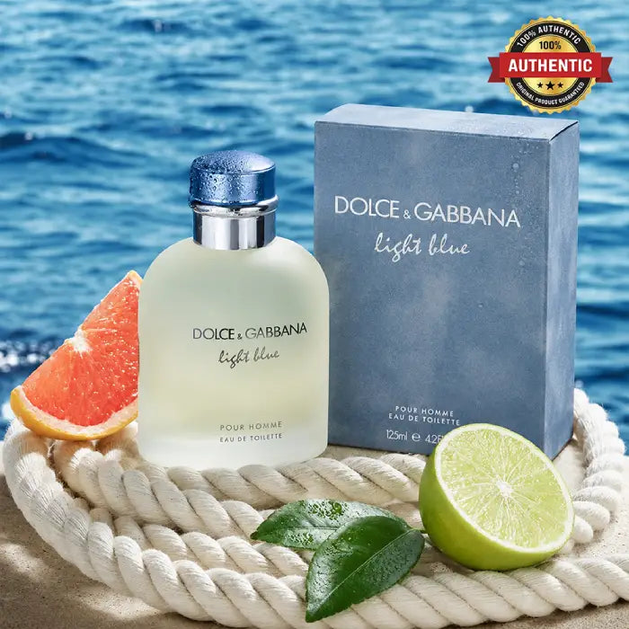 Dolce & Gabbana Light Blue Eau de Toilette 125ML with elegant luxury bottle and fresh fragrance design from Perfumesouq Qatar