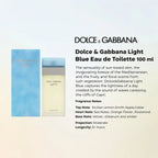 Dolce & Gabbana Light Blue Eau de Toilette 100 ml luxury women's perfume for everyday wear - PerfumeSouq Qatar