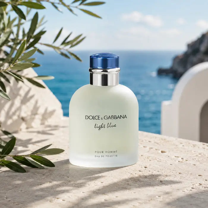 Dolce & Gabbana Light Blue fresh luxury perfume with iconic blue bottle and premium packaging  in Perfumesouq Qatar