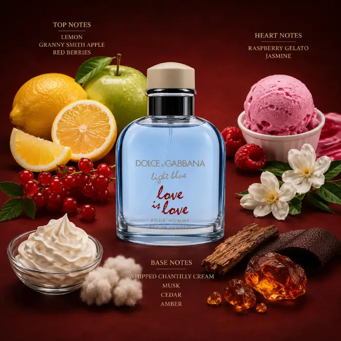 Dolce & Gabbana Light Blue Love Is Love bottle with stylish feminine fragrance from  Perfumesouq Qatar
