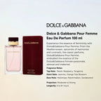 Dolce & Gabbana Pour Femme Eau de Parfum 100ml long-lasting designer perfume for women - PerfumeSouq Qatar