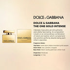 Dolce & Gabbana The One Gold Eau de Parfum bottle showcasing elegant feminine fragrance styling  in Perfumesouq Qatar