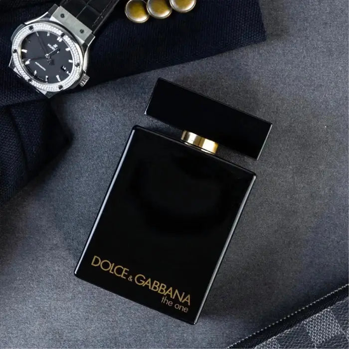 Dolce & Gabbana The One Intense black perfume bottle showcasing in  Perfumesouq Qatar