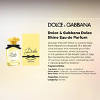 Dolce Shine floral women’s fragrance featuring elegant perfume bottle and luxurious packaging from Perfumesouq Qatar