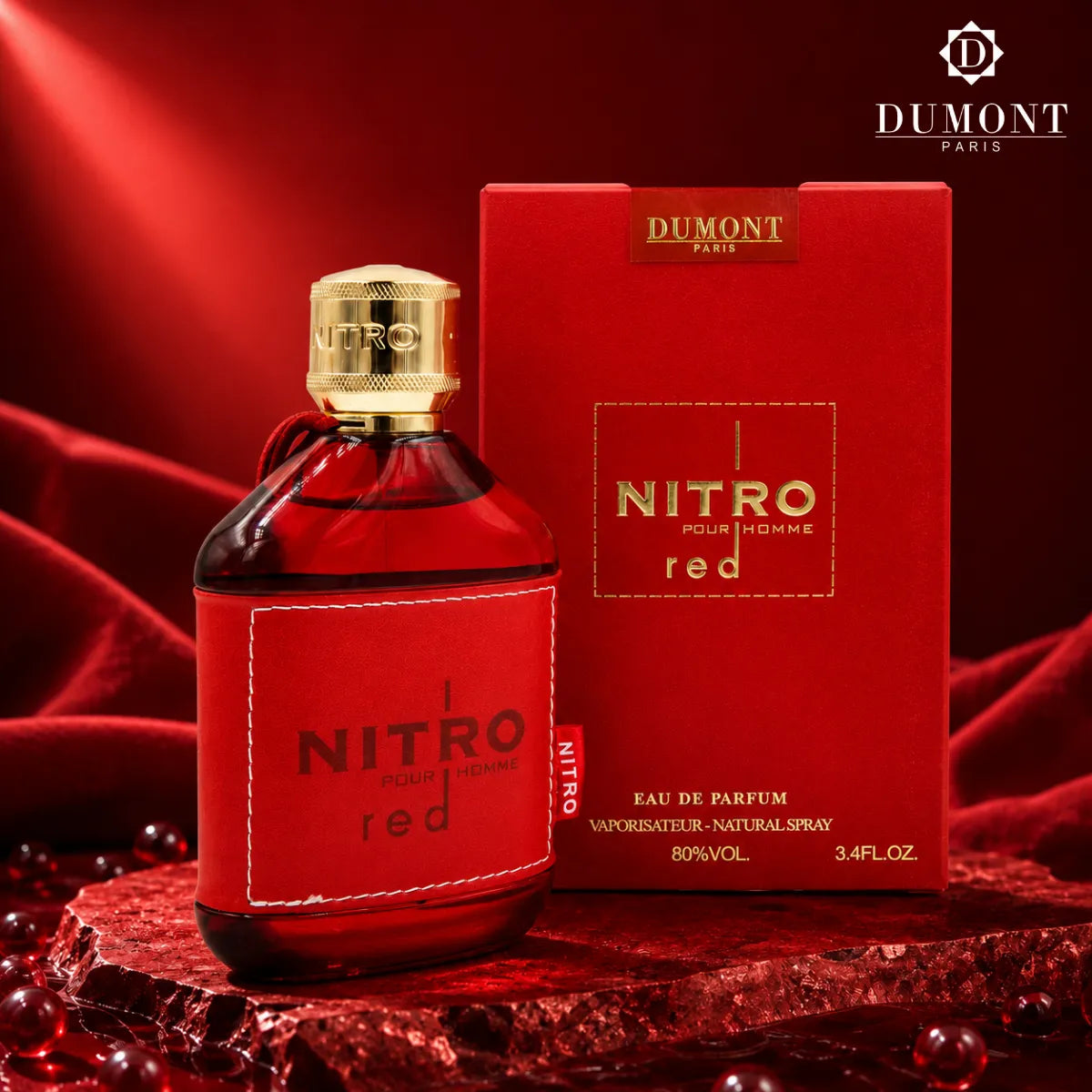 Buy Dumont Nitro Red Eau De Parfum 100ml online in Qatar for best price, luxury fresh fruity fragrance - perfumesouq Qatar