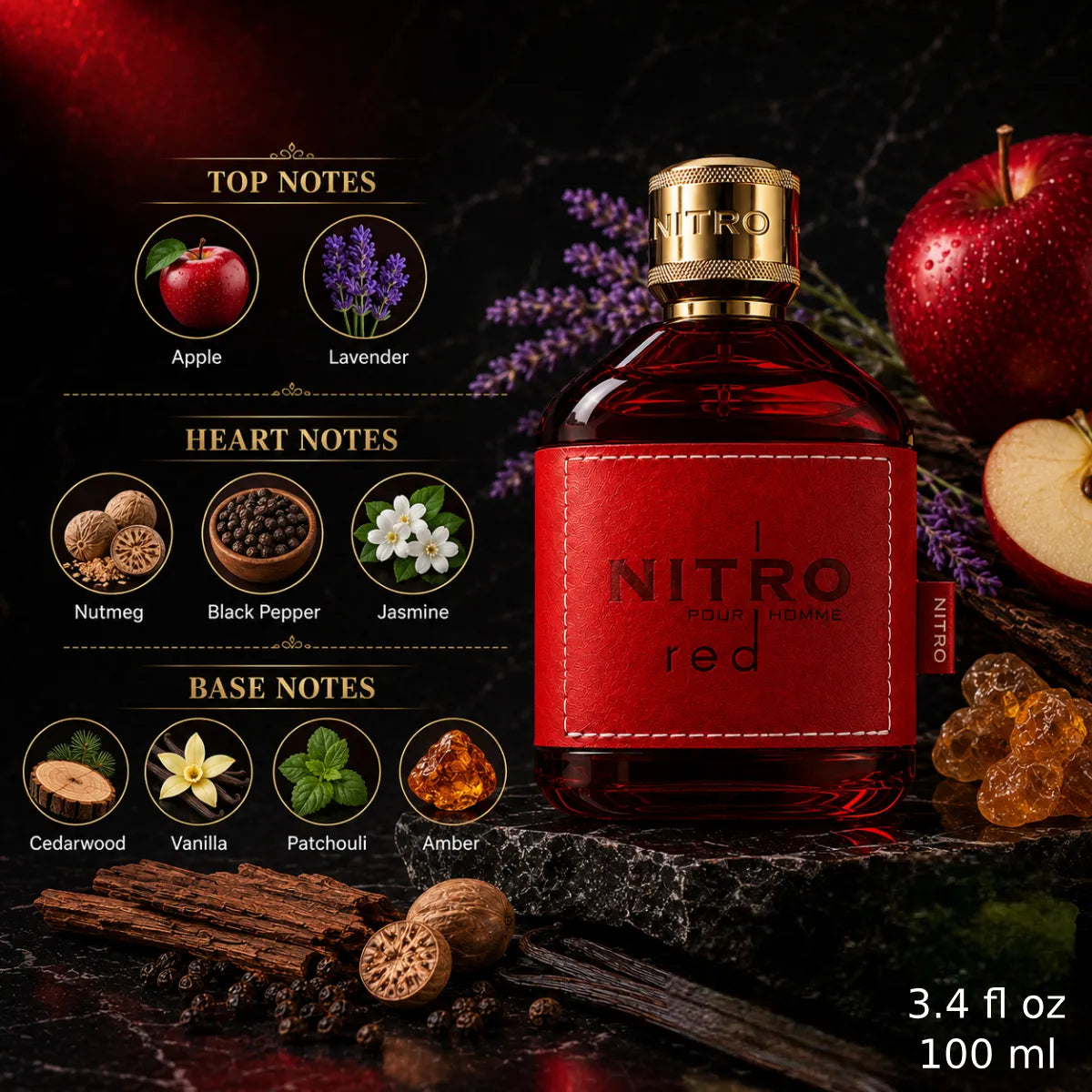 Authentic Dumont Nitro Red Eau De Parfum 100ml for best price with fast delivery - perfumesouq Qatar