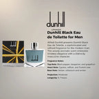 Dunhill Black EDT for Men 100ML premium masculine perfume with modern black packaging in Perfumesouq Qatar