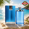 Dunhill Desire Blue Eau de Toilette 100ML men’s perfume with stylish blue bottle and luxury packaging in Perfumesouq Qatar