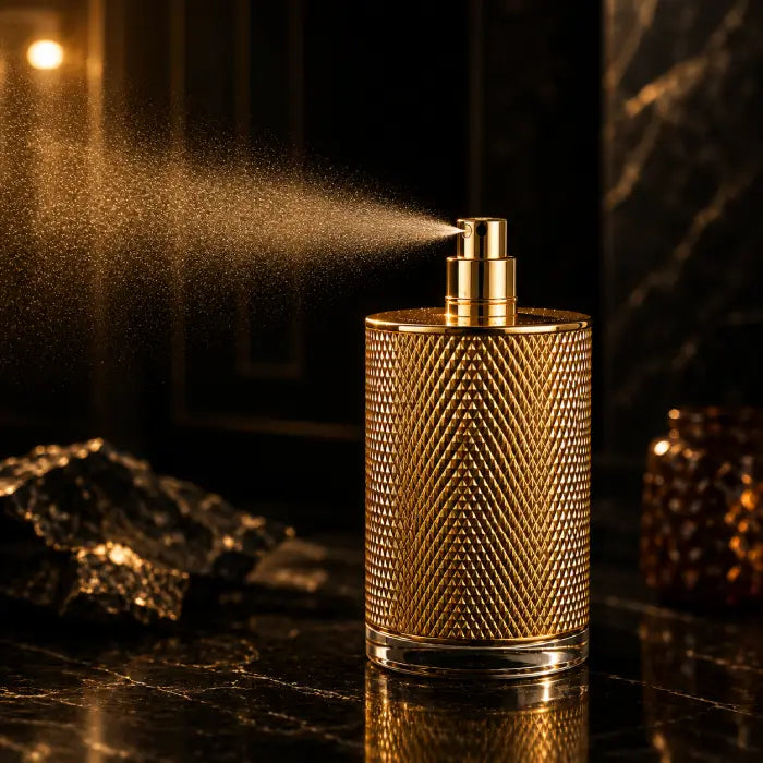 Dunhill Icon Absolute signature men’s scent with spicy oud notes and elegant fragrance bottle from Perfumesouq Qatar