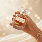 Woman holding Elie Saab Le Parfum EDP perfume bottle | Perfume Souq Qatar