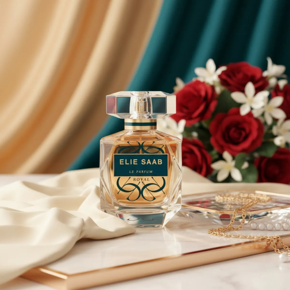 Luxury lifestyle image of Elie Saab Le Parfum Royal EDP perfume | Perfume Souq Qatar