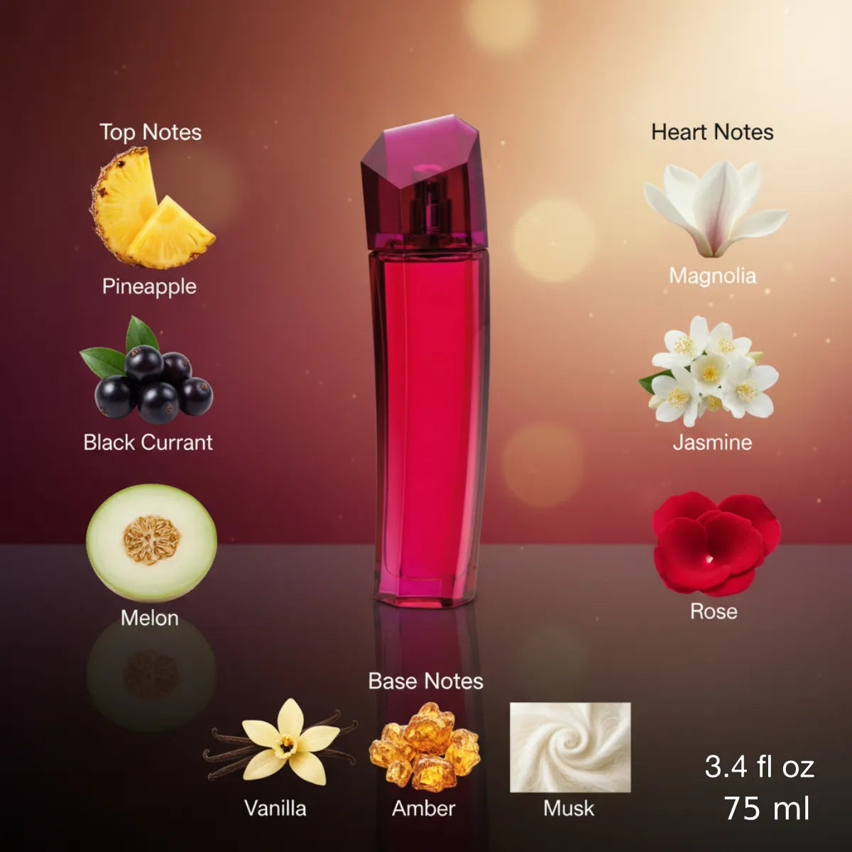 Escada Magnetism Eau de Parfum fragrance notes with top, heart and base notes | Perfume Souq Qatar