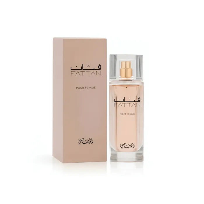 Fattan Pour Femme EDP 50 ml for Women with elegant feminine scent and bottle with box packaging from Perfumesouq Qatar