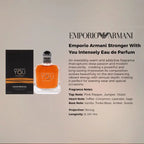 Giorgio Armani Stronger With You perfume bottle showcasing refined luxury fragrance styling from Perfumesouq Qatar