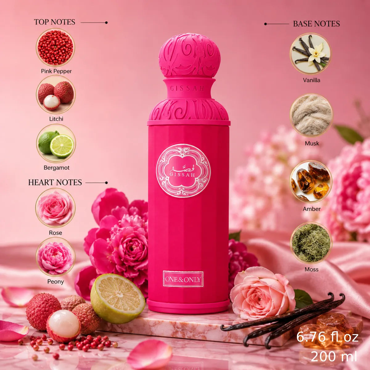 Authentic Gissah One and Only Eau De Parfum 200ml for best price with fast delivery - perfumesouq Qatar