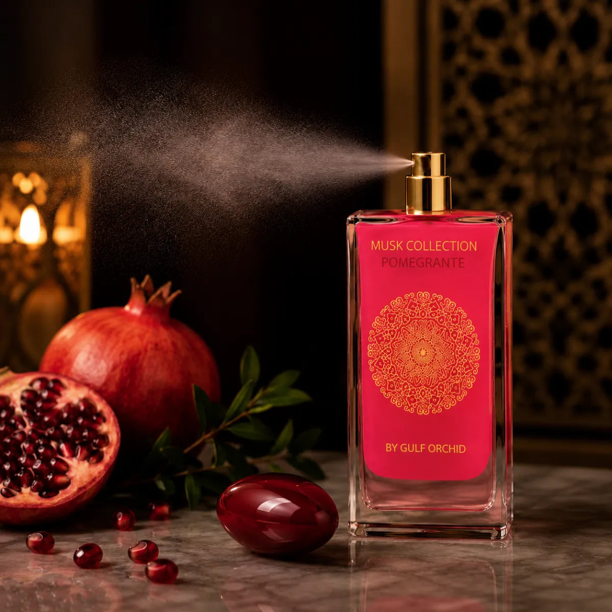 Original Gulf Orchid Pomegranate Musk Collection Eau De Parfum 60ml authentic luxury fragrance at best price in Qatar - perfumesouq Qatar