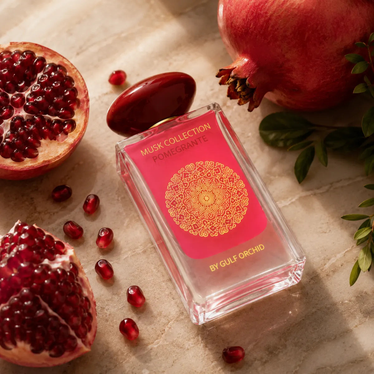 Gulf Orchid Pomegranate Musk Collection Eau De Parfum 60ml for best price in Qatar, fruity musk fragrance with long-lasting scent - perfumesouq Qatar